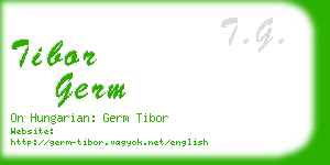 tibor germ business card